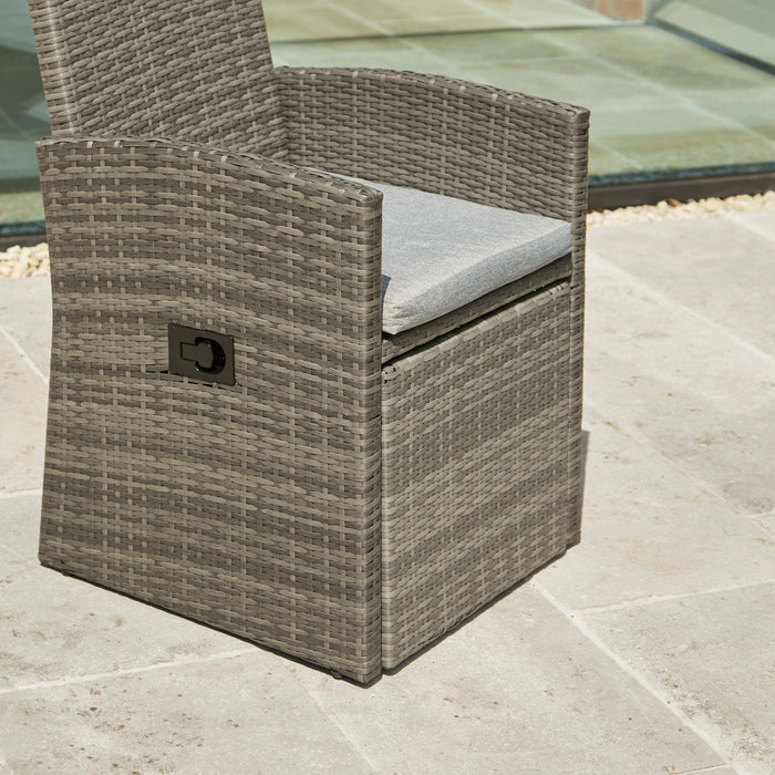 Kemble/Marston Outdoor Reclining Chair with Cushion - Grey - Laura James