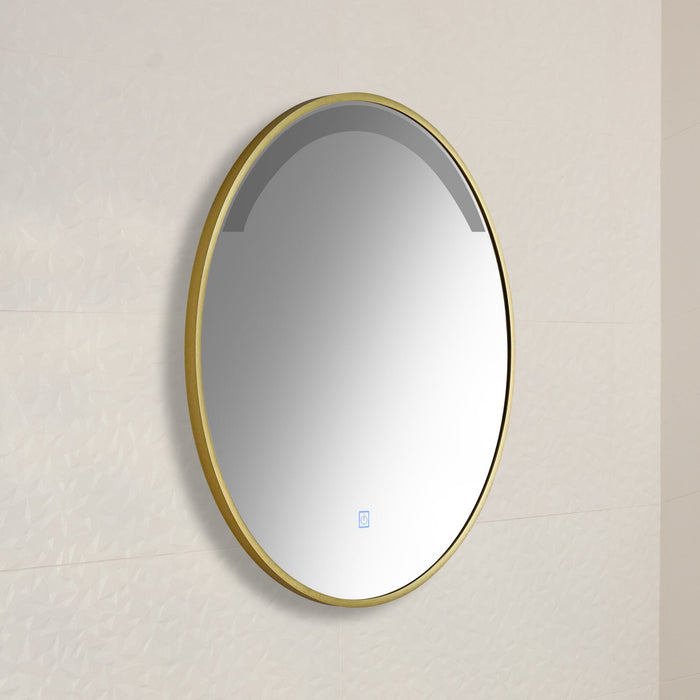 OUTLET - Kimbridge Gold Bathroom Mirror - with LED Lights