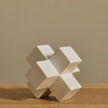 Kinsley 15cm Ceramic Abstract Ornament - White - Laura James