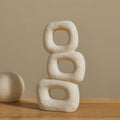 Kinsley 26cm Ceramic Abstract Ornament - White - Laura James