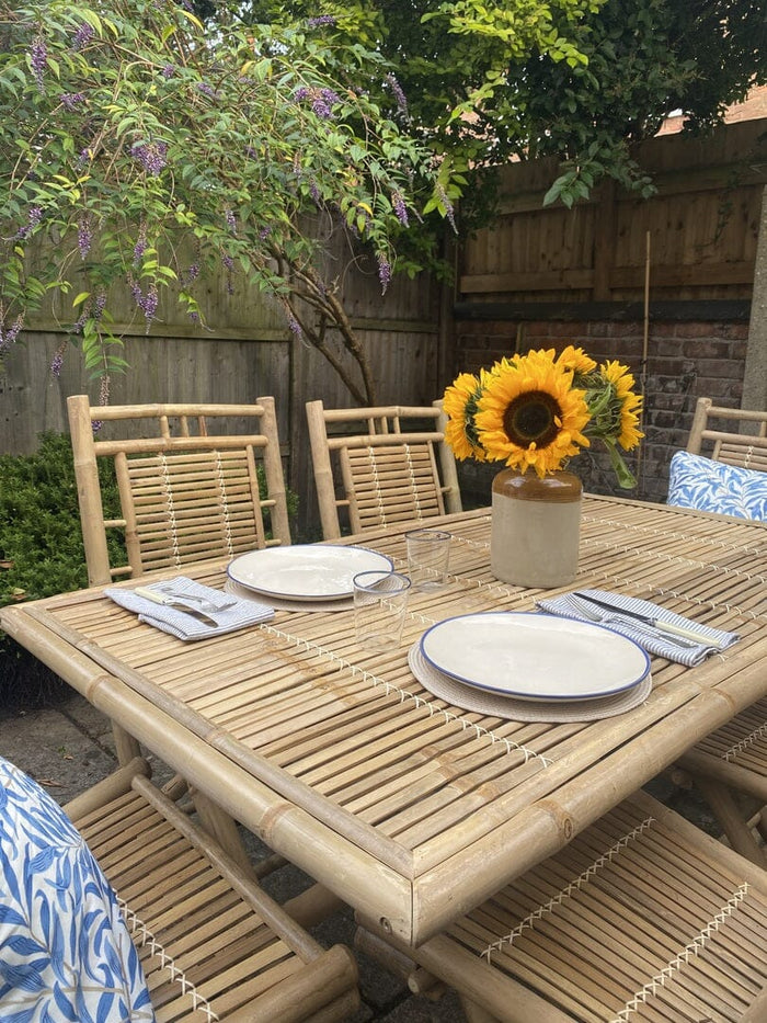 Outlet - Lila 6 Seater Bamboo Folding Garden Dining Table