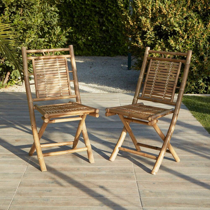 Lila Bamboo Folding Garden Chair - Laura James