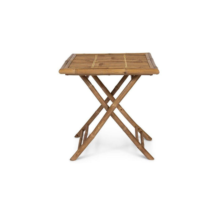 Lila Bamboo Square Folding Table 70cm - Laura James
