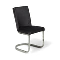 Lola Black Velvet Dining Chair with Chrome Legs - Laura James