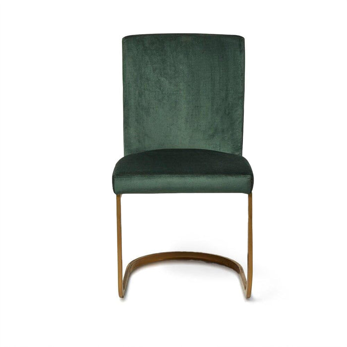 Lola Dining Chairs - Set Of 2 - Green & Gold - Laura James