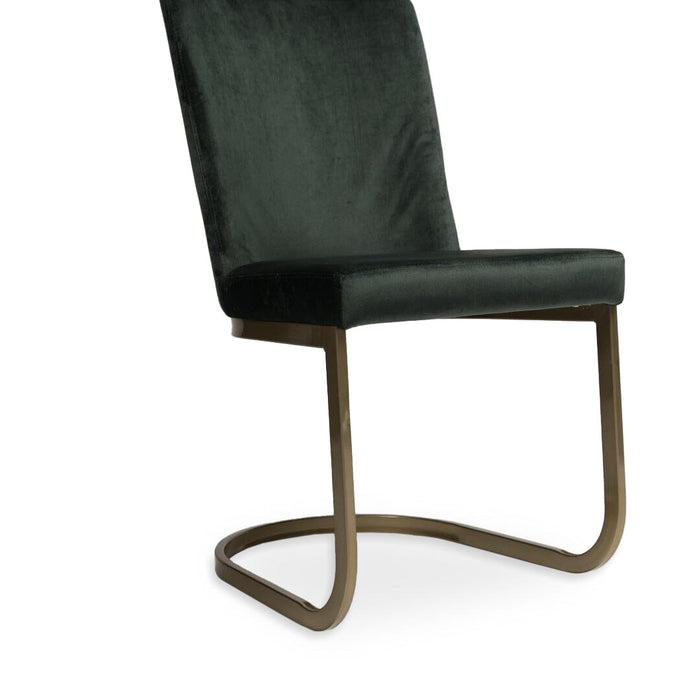 Lola Dining Chairs - Set Of 2 - Green & Gold - Laura James