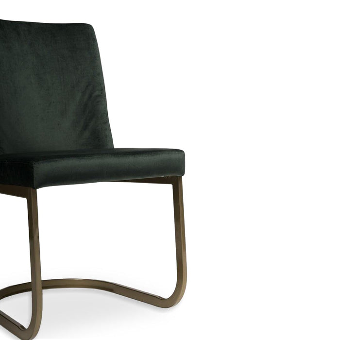Lola Dining Chairs - Set Of 2 - Green & Gold - Laura James