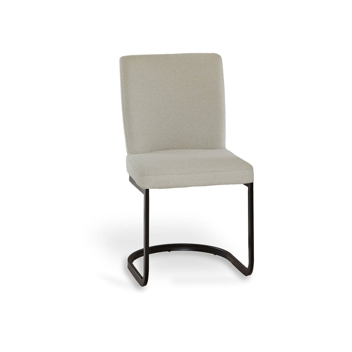 Lola Dining Chairs - Set Of 2 - Beige Boucle with Black Legs - Laura James