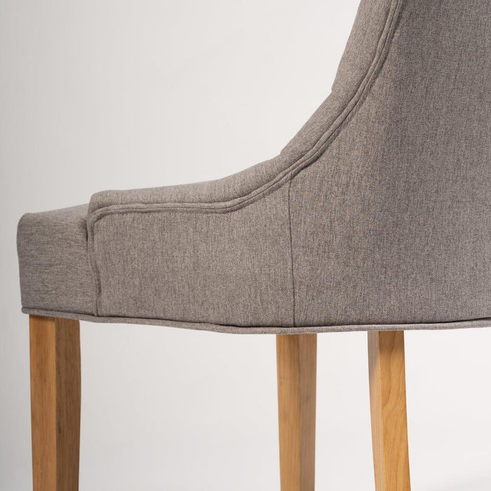 Outlet - Louis dining chairs - set of 2 - grey and light wood - Laura James