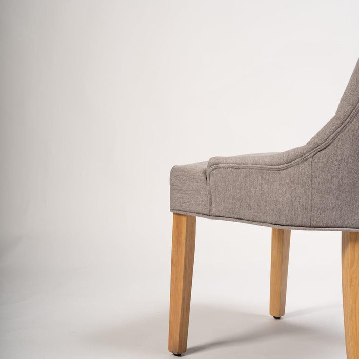 Outlet - Louis dining chairs - set of 2 - grey and light wood - Laura James