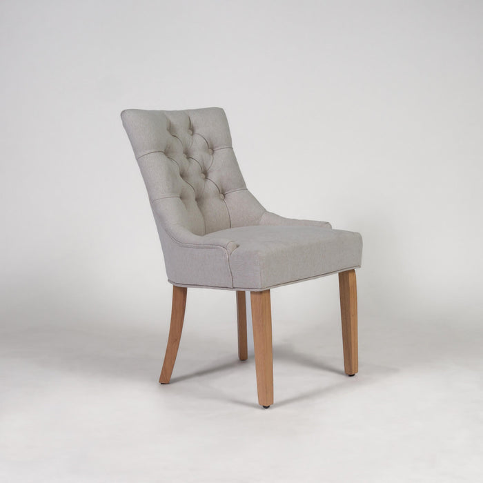 Outlet - Louis dining chairs - set of 2 - oatmeal and light wood - Laura James