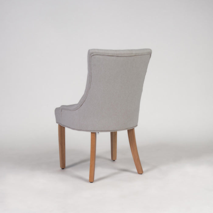 Outlet - Louis dining chairs - set of 2 - oatmeal and light wood - Laura James