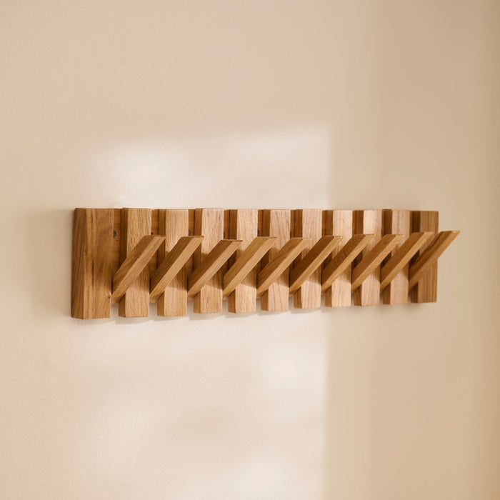 Lowell Pale Oak Folding Coat Rack - Laura James