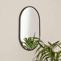 Capsule Black Metal Wall Mirror - Laura James