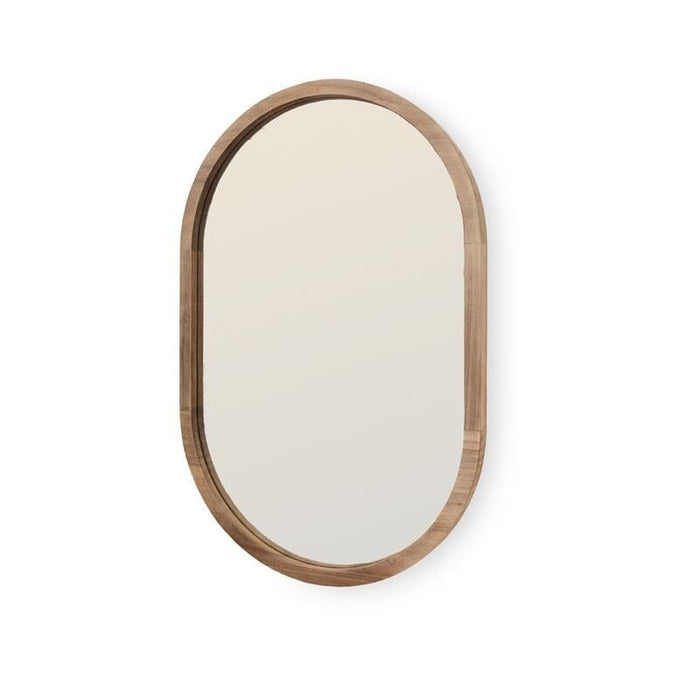 Lowesby 60x40cm Wooden Mirror - Natural - Laura James