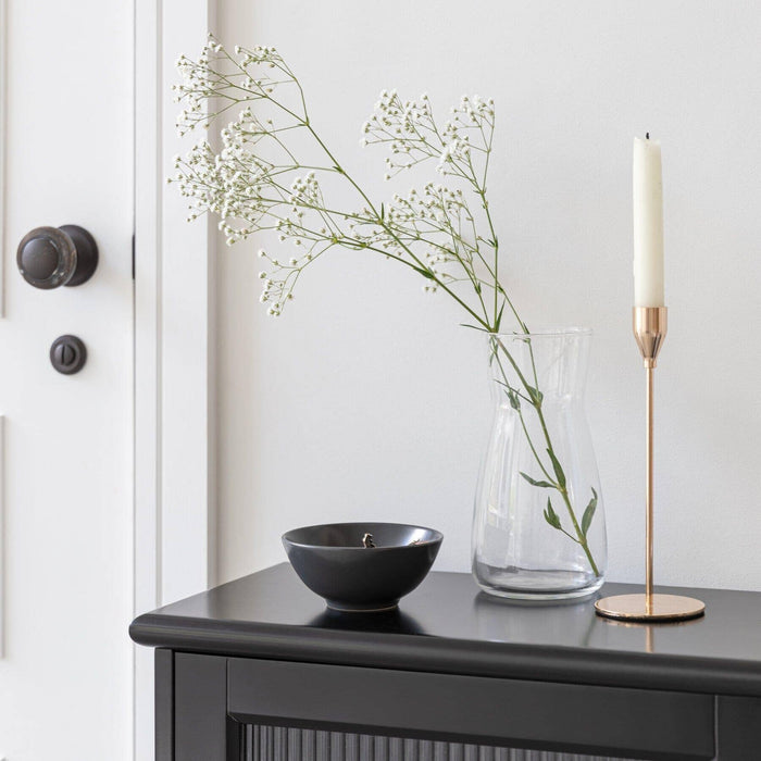 Lua Narrow 2 Door Sideboard in Noir Black - Laura James