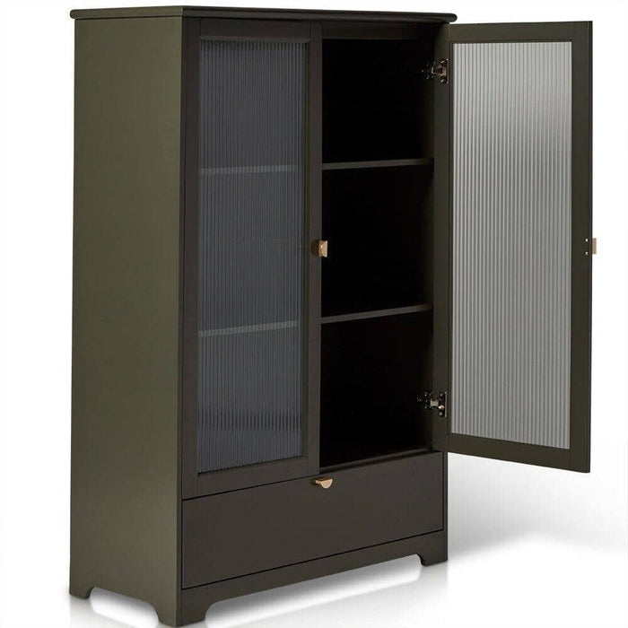 Lua Tall Cabinet in Fir Green - Laura James