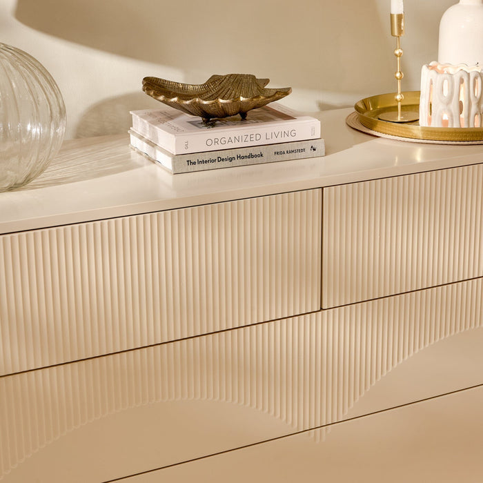 Luella 120cm 4 Chest of Drawers - Driftwood - Laura James