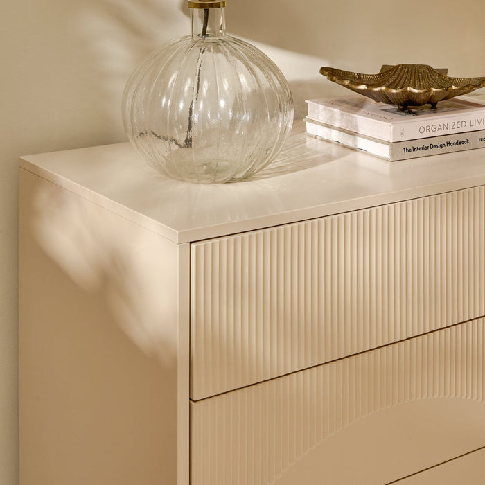 Luella 120cm 4 Chest of Drawers - Driftwood - Laura James