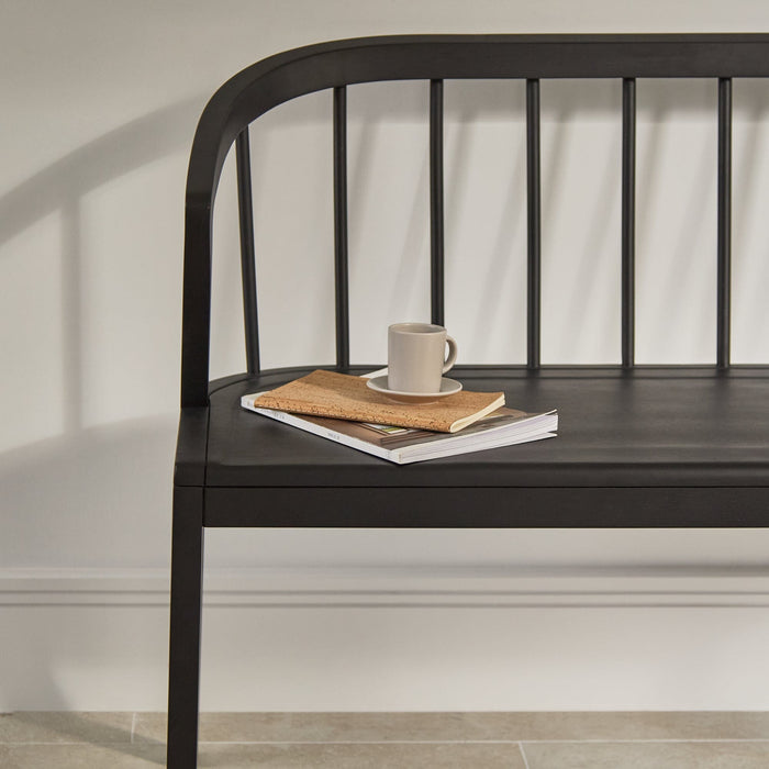 Mabel 120cm Bench - Black Oak - Laura James