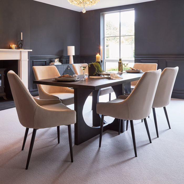 OUTLET - Maeve Clay Dining Chairs - Set of 2 - Black Legs