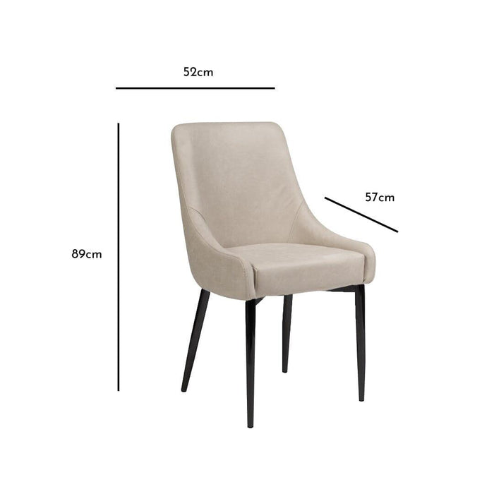 Maeve Chair with Black Legs