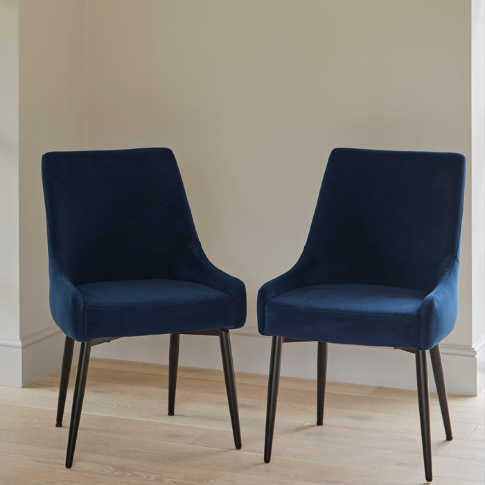 OUTLET - Maeve Ink Dining Chairs - Set of 2 - Black Legs