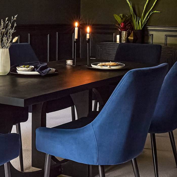 OUTLET - Maeve Ink Dining Chairs - Set of 2 - Black Legs