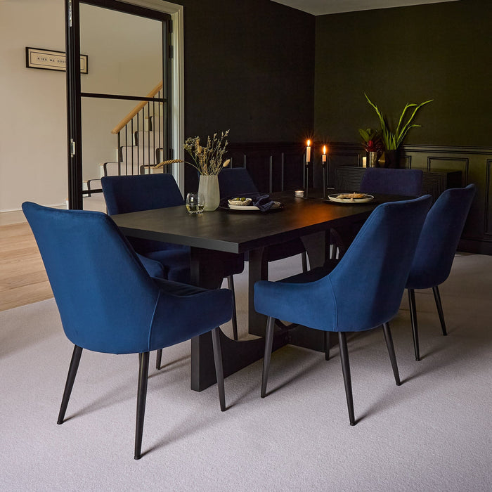 OUTLET - Maeve Ink Dining Chairs - Set of 2 - Black Legs