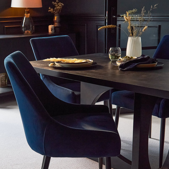 OUTLET - Maeve Ink Dining Chairs - Set of 2 - Black Legs