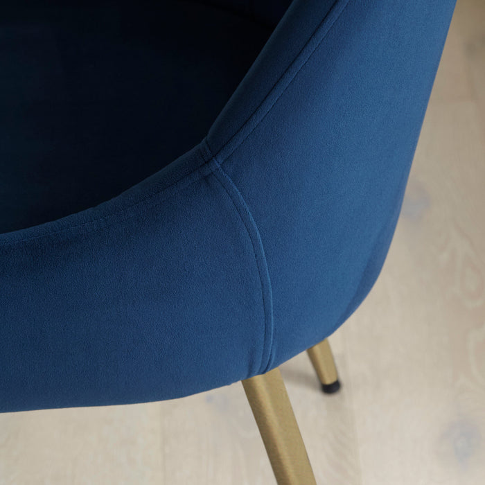 Outlet - Maeve Ink Dining Chairs - Set of 2 - Gold Legs