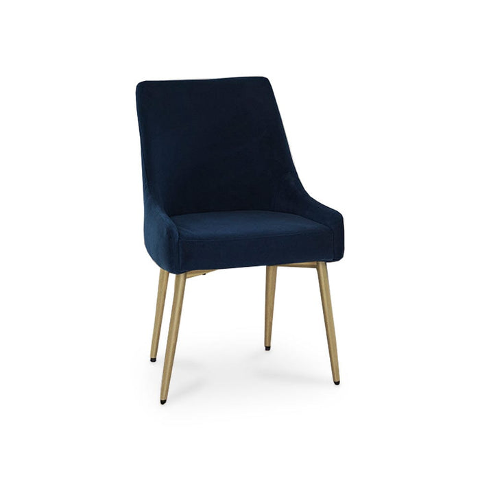 Outlet - Maeve Ink Dining Chairs - Set of 2 - Gold Legs