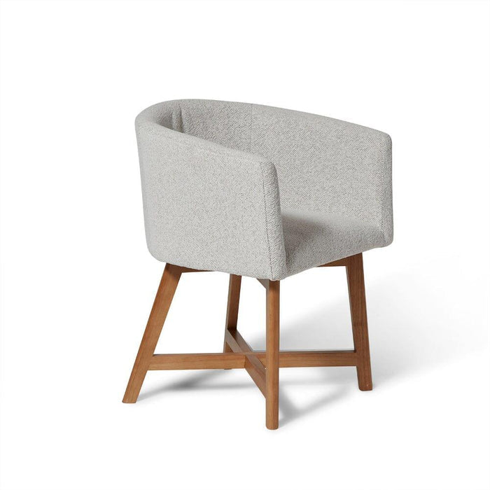 Magnus dining chair - dove grey with oak legs - Laura James