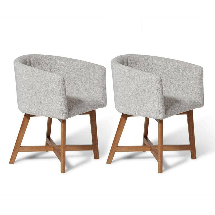 Magnus dining chair - dove grey with oak legs - Laura James