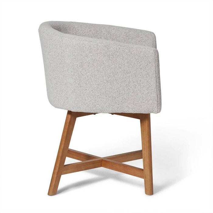 Magnus dining chair - dove grey with oak legs - Laura James