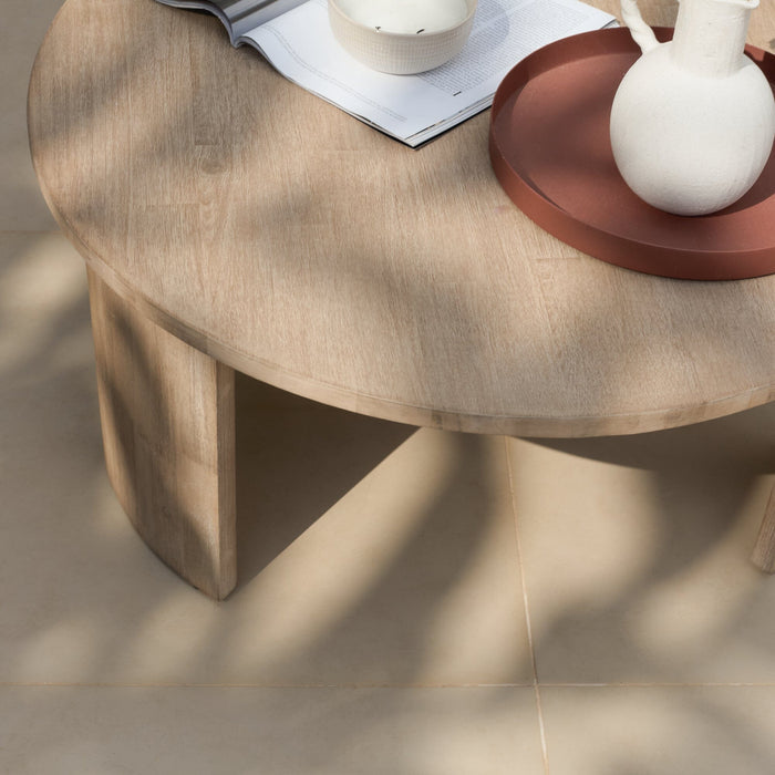 Outlet - Mali Wooden Garden Coffee Table - Brushed Light Acacia