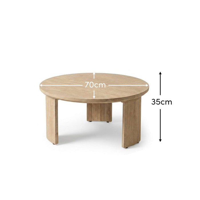 Outlet - Mali Wooden Garden Coffee Table - Brushed Light Acacia