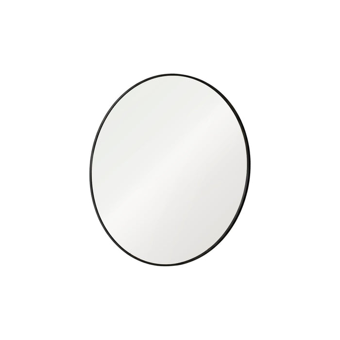 Marbury 100cm Metal Round Mirror - Black - Laura James