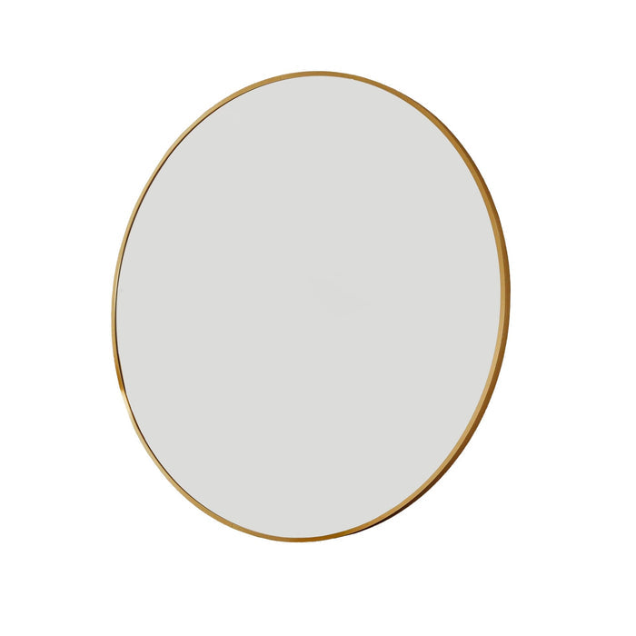 Marbury 100cm Metal Round Mirror - Gold - Laura James