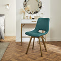 Margot office chair – teal and brass - Laura James