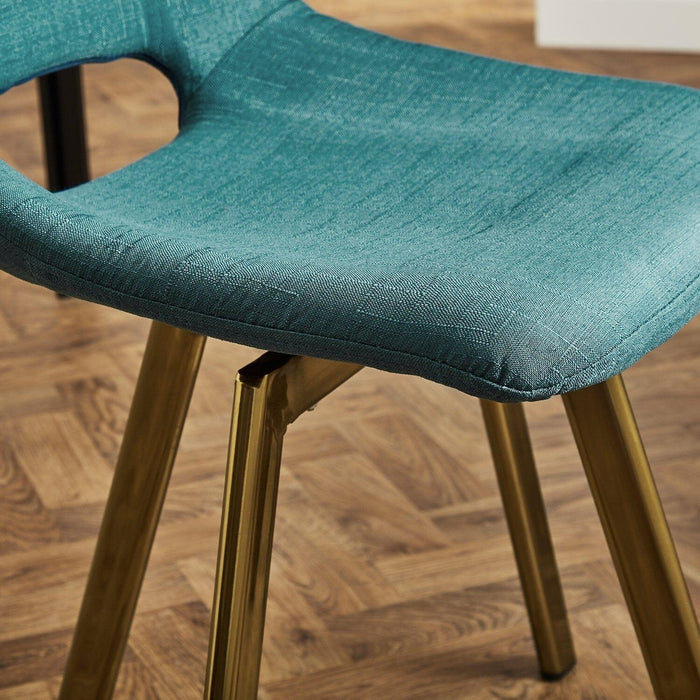 Margot office chair – teal and brass - Laura James