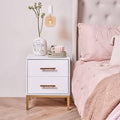 Marie 2 drawer bedside table - white - Laura James
