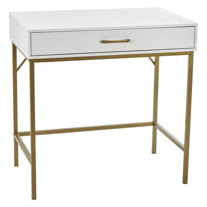 Outlet Marie White Desk with Gold Legs - Laura James