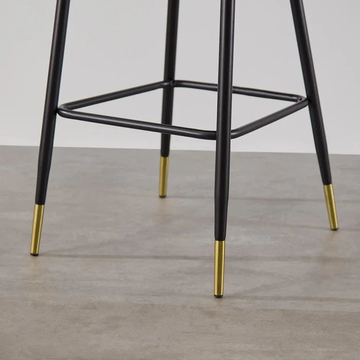 Marilyn bar stool - grey velvet - Laura James