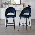 Marilyn bar stool - set of 2 - blue velvet - Laura James
