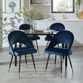 Outlet - Marilyn Dining Chairs - Set Of 2 - Blue Velvet - Laura James