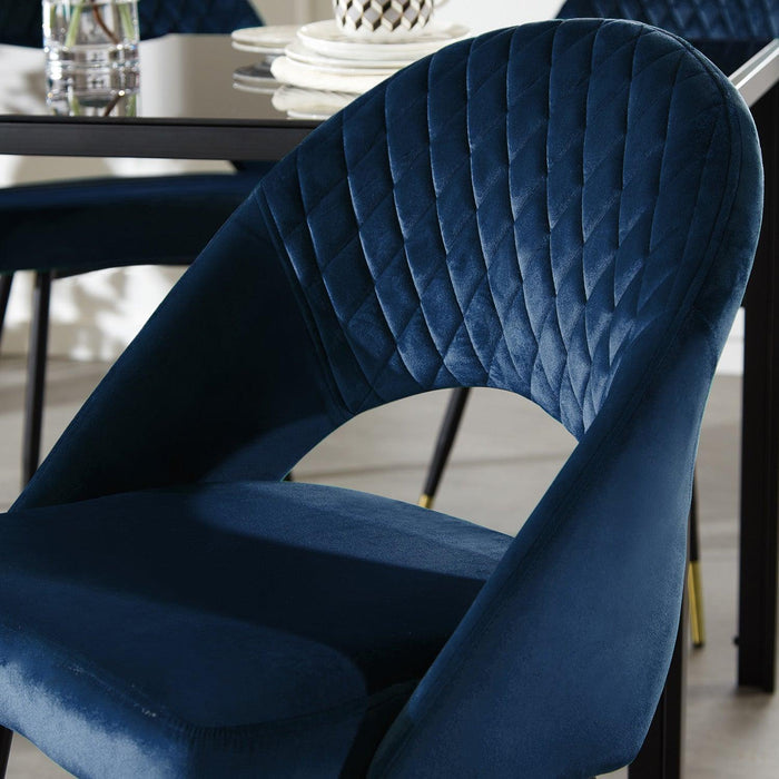Outlet - Marilyn Dining Chairs - Set Of 2 - Blue Velvet - Laura James