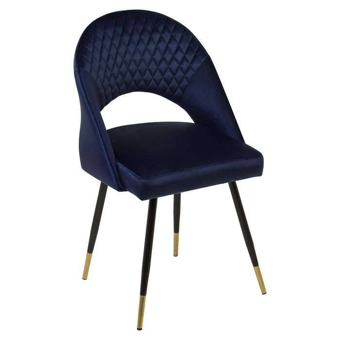 Outlet - Marilyn Dining Chairs - Set Of 2 - Blue Velvet - Laura James