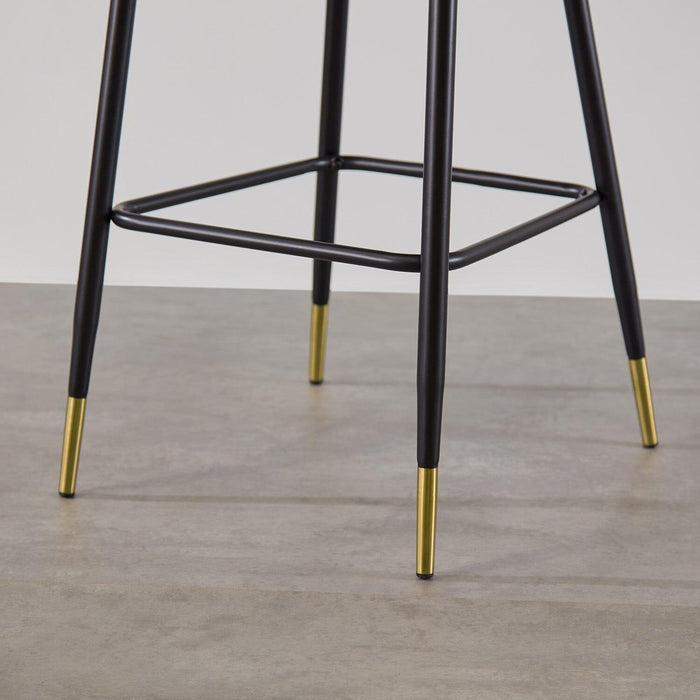 Marilyn bar stool - set of 2 - grey velvet - Laura James