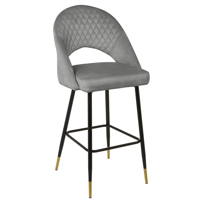 Marilyn bar stool - set of 2 - grey velvet - Laura James